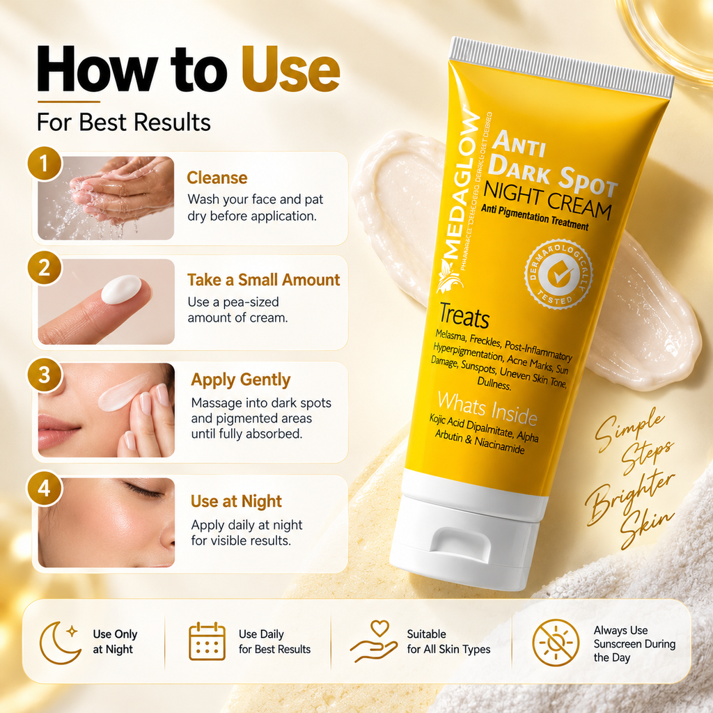 MEDAGLOW Anti Dark Spot Night Cream – Anti Pigmentation Treatment