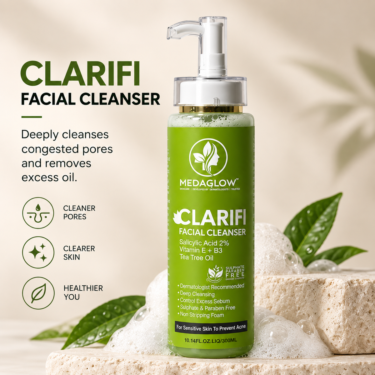 Clarifi Anti Acne Facial Cleanser| For Sensitive Skin Also