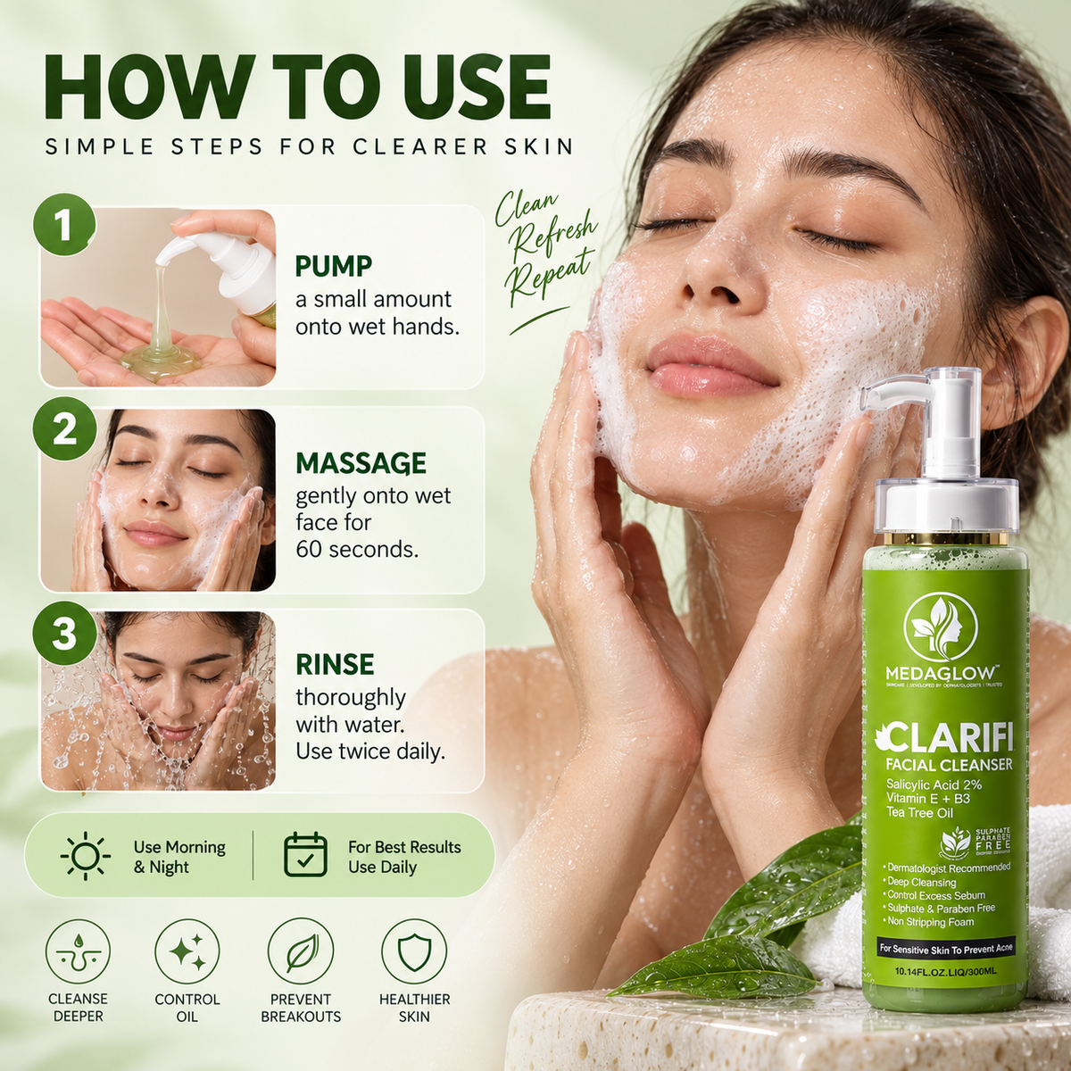 Clarifi Anti Acne Facial Cleanser| For Sensitive Skin Also