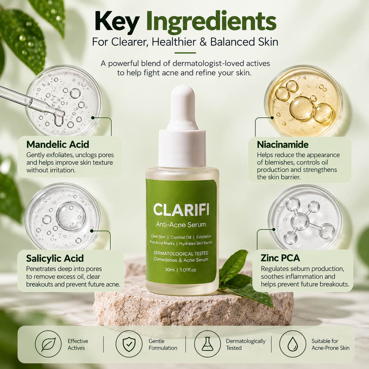 Clarifii Anti Acne Serum| For Sensitive Skin Also