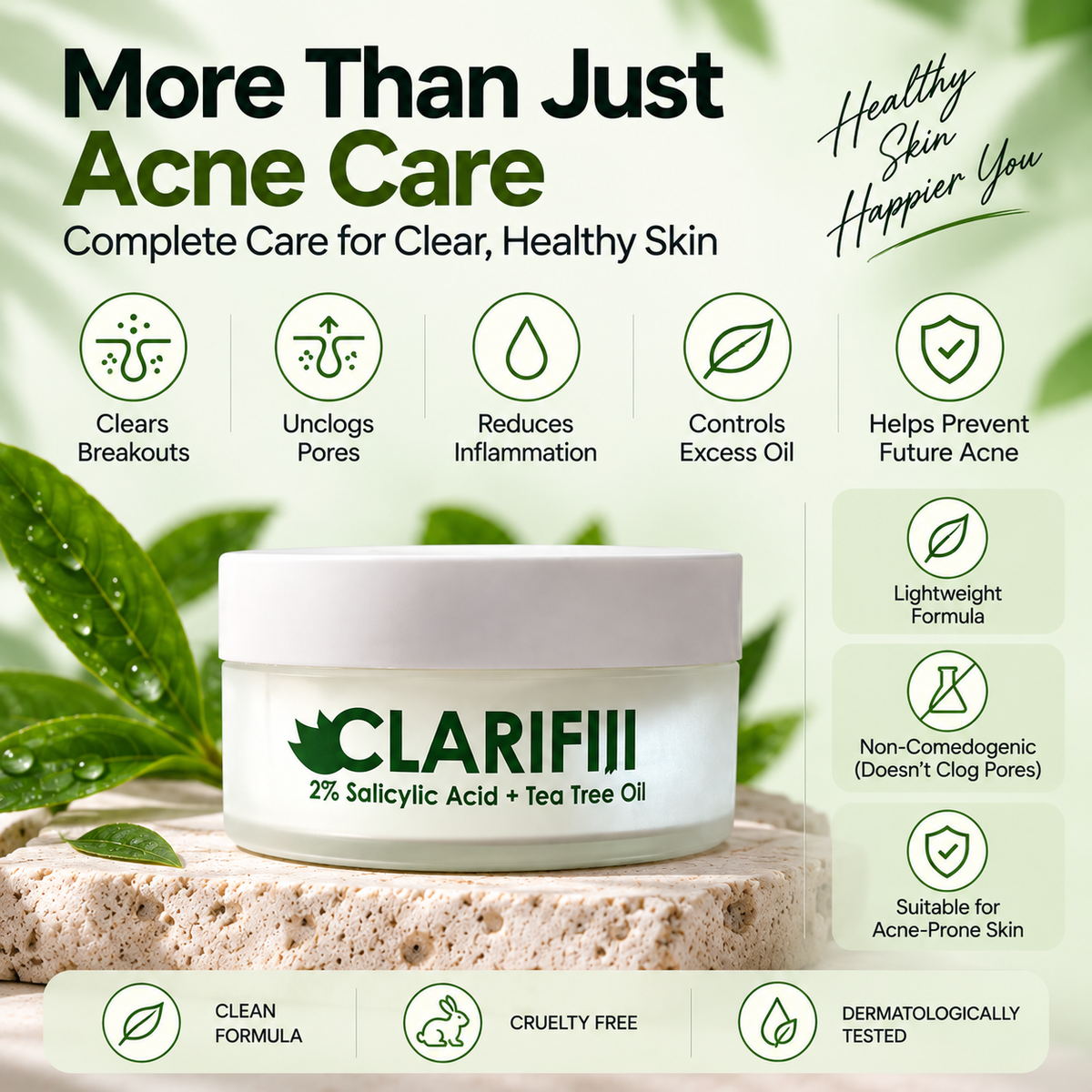 ClarifIII Anti Acne And Pimples Repairing Cream